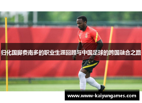 归化国脚费南多的职业生涯回顾与中国足球的跨国融合之路